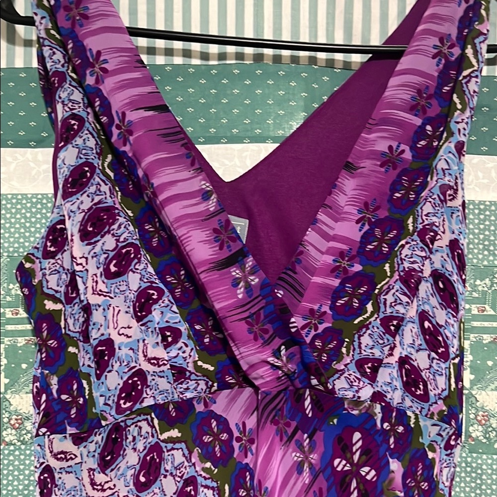 Rabbit Rabbit Rabbit Purple Patterned Women's Dress - Picture 4 of 4